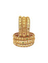 Multicolor Gold plated antique bangles set of 6 bangles