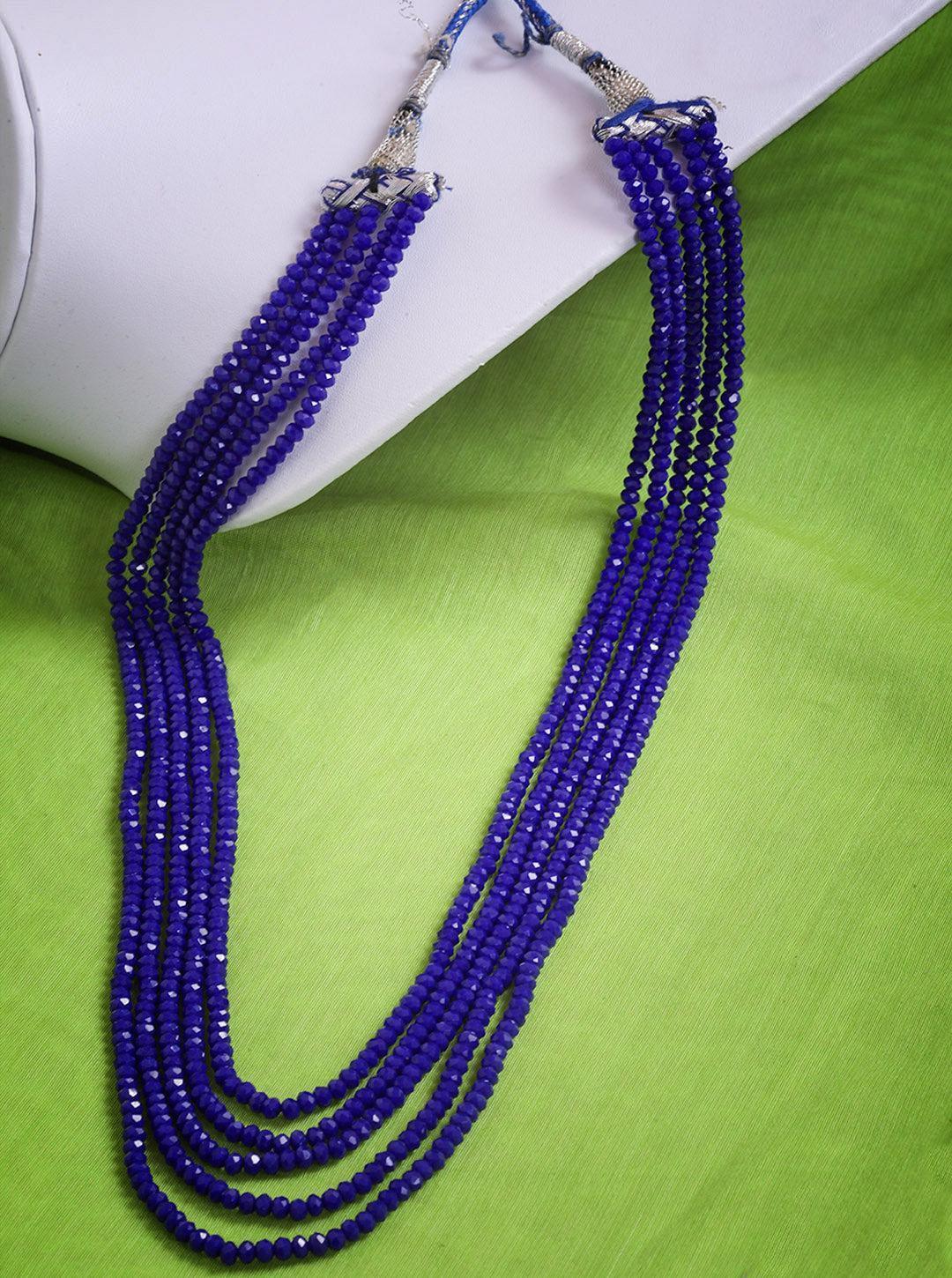 4 layer Blue color crystal Chain 8882N - Griiham