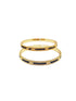 Multicolor Gold plated microgold plated black bead bangles set of 2 bangles