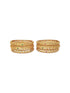 Multicolor Gold plated antique bangles set of 6 bangles