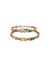 Gold Plated Multi colour cz stone Set of 2 bangles
