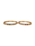 Gold plated Antique bangle with multicolor stones Set of 2 bangles
