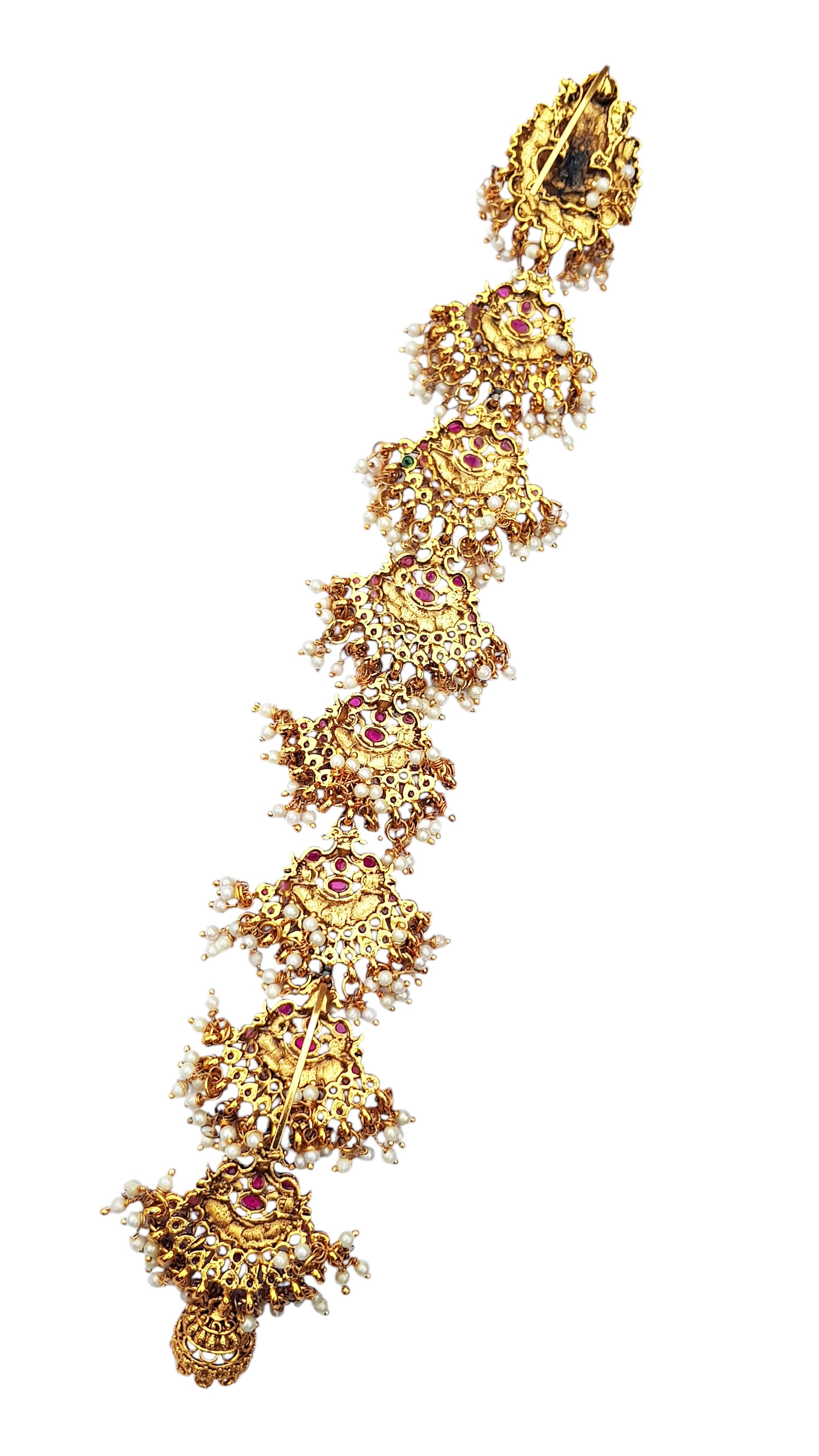 Gold Plated Hair Jada/Amboda/Hair Pin/Jade bille  0825