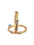 Multicolor Gold plated antique bangles set of 2 bangles  0825