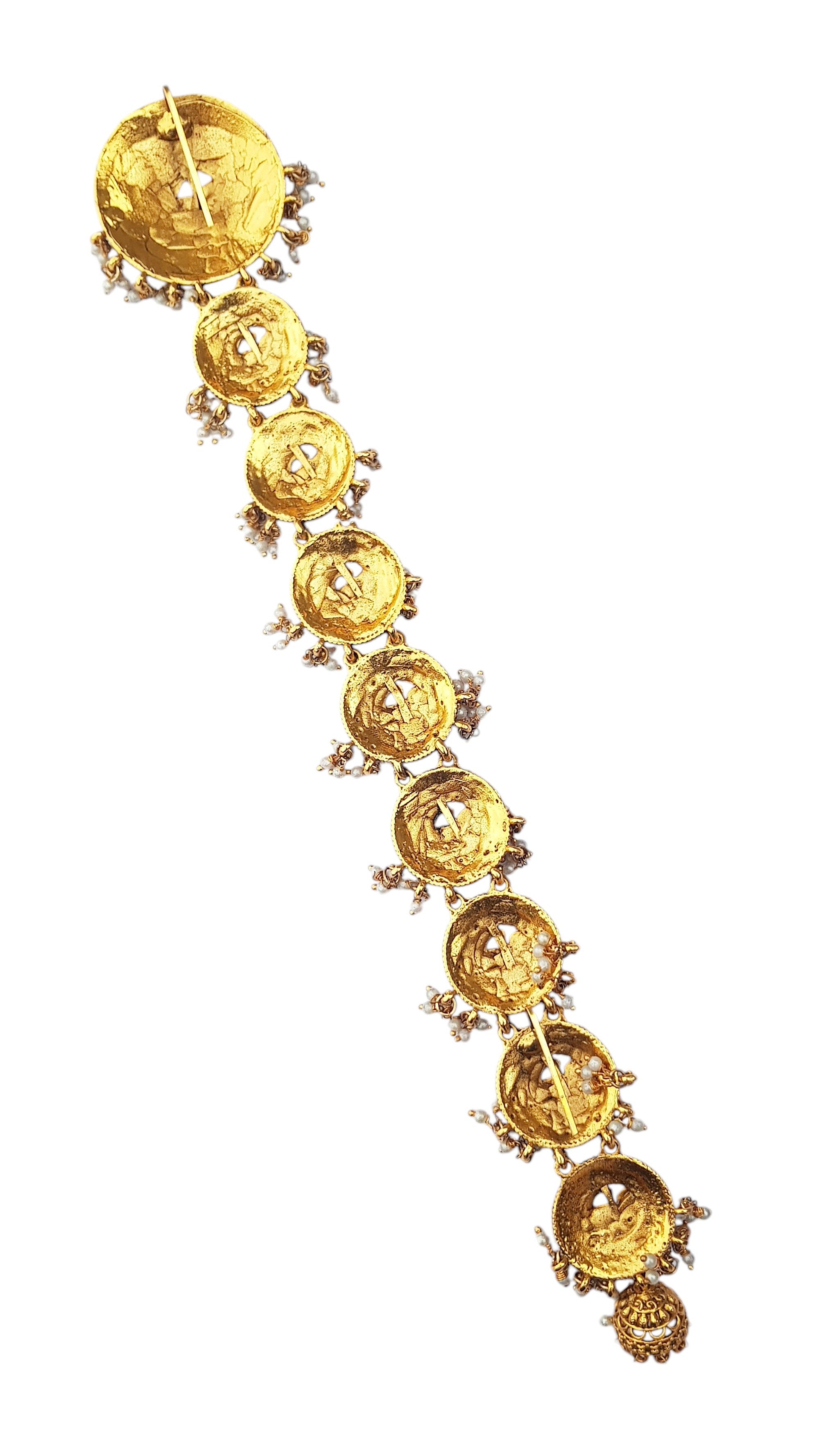 Gold Plated Hair Jada/Amboda/Hair Pin/Jade bille  0825