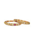 Multicolor Gold plated antique bangles set of 2 bangles