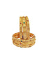 Multicolor Gold plated antique bangles set of 6 bangles  0825
