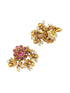 Premium Gold Plated Ruby Color short necklace Set