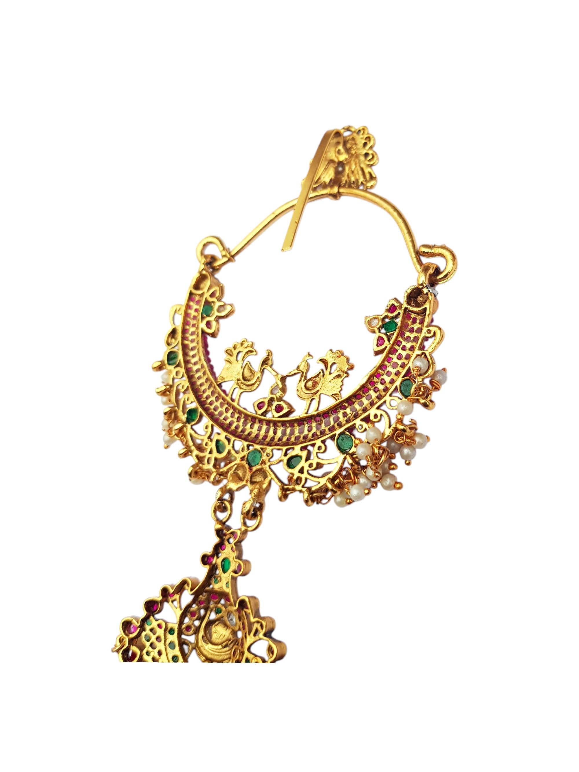 Gold Plated Hair Jada/Amboda/Hair Pin/Jade bille  0825