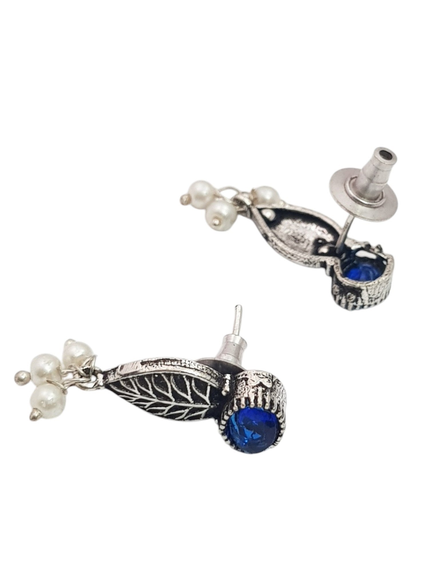 German Silver Plated oxidised multicolour stone Necklace set