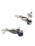 German Silver Plated oxidised multicolour stone Necklace set