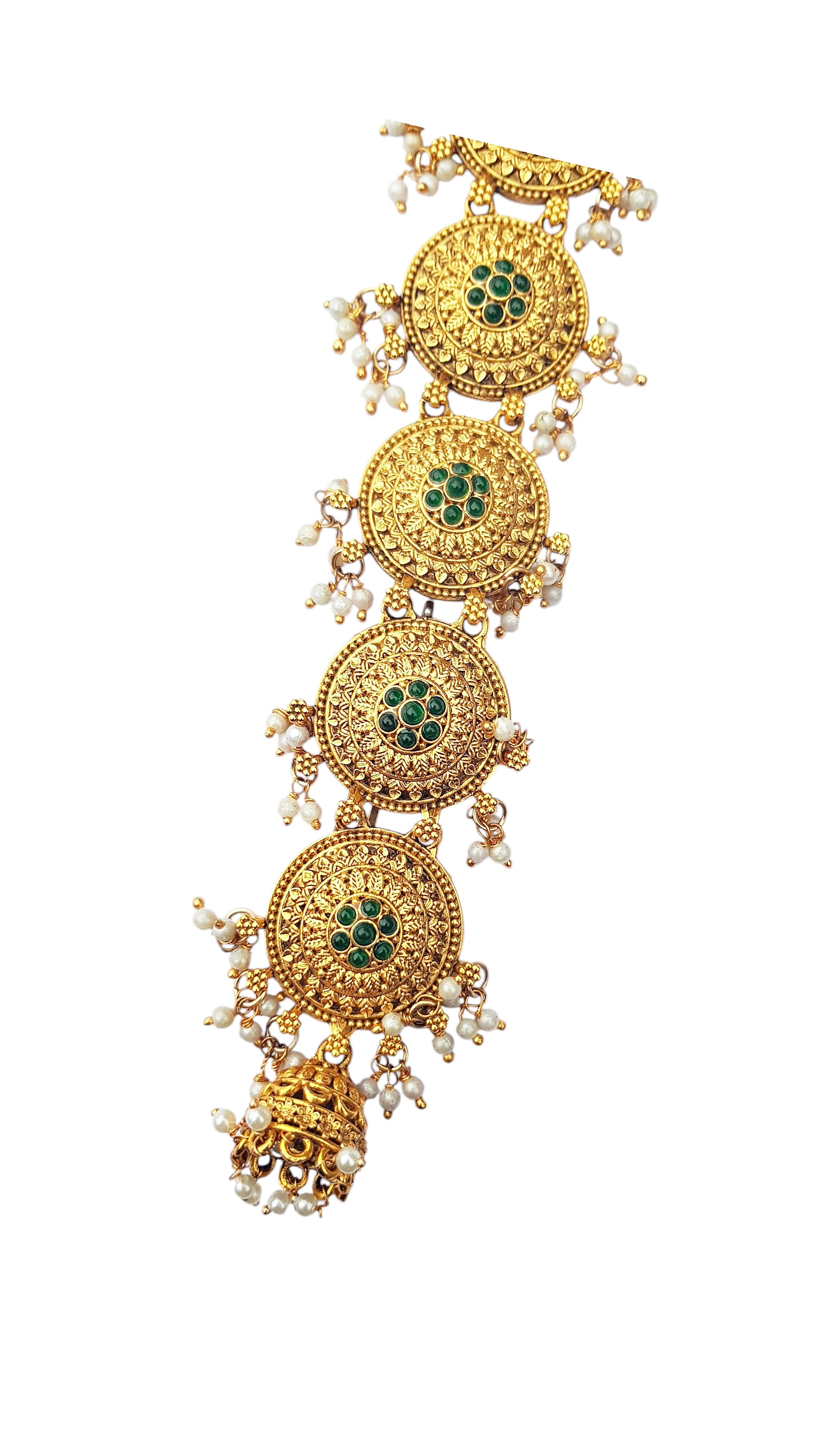 Gold Plated Hair Jada/Amboda/Hair Pin Half choti/jade bille  0825