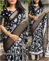 A perfect soft cotton saree to wear in black and white combination 21444N