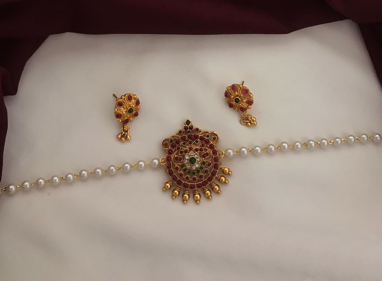 Antique Finish pendant necklace Set 18262N