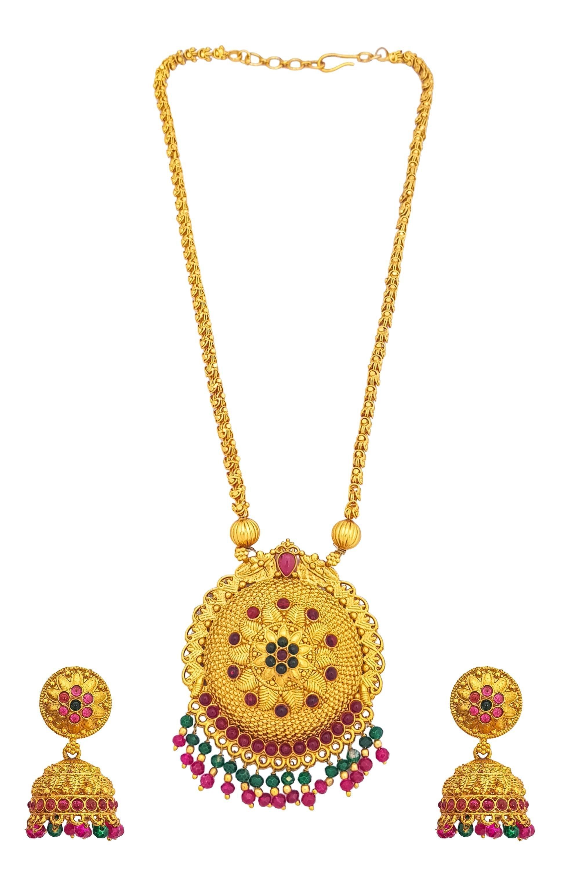 Antique Finish pendant necklace Set 18267N - Griiham