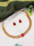 Antique Finish simple Short necklace Set 6571N