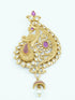 Antique Gold Finish Leaf shape Pendant Set with pearl drop PPN11-690-3446N
