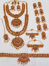 Antique Gold Finish Polish Full Bridal Set Combo 9250N