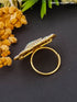 Antique Gold Plated Adjustable Size Designer Finger ring with Stones 10913N
