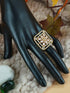 Antique Gold Plated Adjustable Size Designer Finger ring with Stones - Griiham