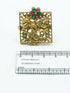 Antique Gold Plated Adjustable Size Designer Finger ring with Stones - Griiham