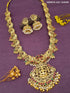 Antique Gold Plated Laxmi Long Necklace Set 15434N