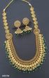 Antique Gold Plated Long Necklace Set 15517N