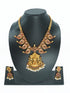 Antique Premium Gold Finish Laxmi pattern Necklace Set 10673N