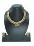 Antique Premium Gold Finish Laxmi pattern Necklace Set - Griiham