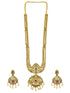 Antique Premium Gold Finish Multi Colour Stones Best Seller Peacock Long Hara Set