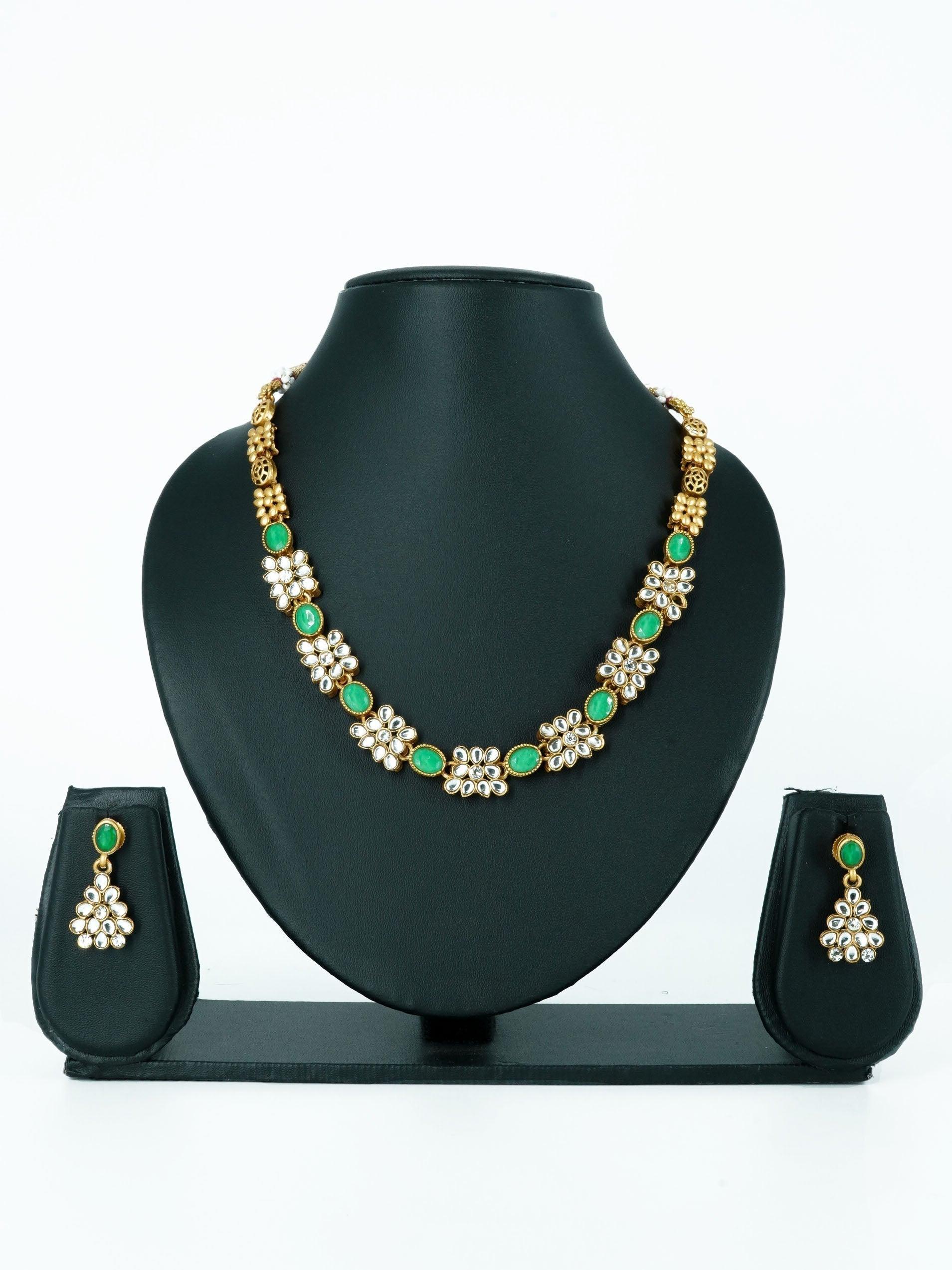 Antique colored Stone necklace set - Griiham