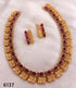 Antique finish Colored stone short necklace set 6136N