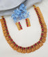 Antique finish Colored stone short necklace set 6138N