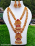 Antique finish Designer Combo short and long necklace set 4895N
