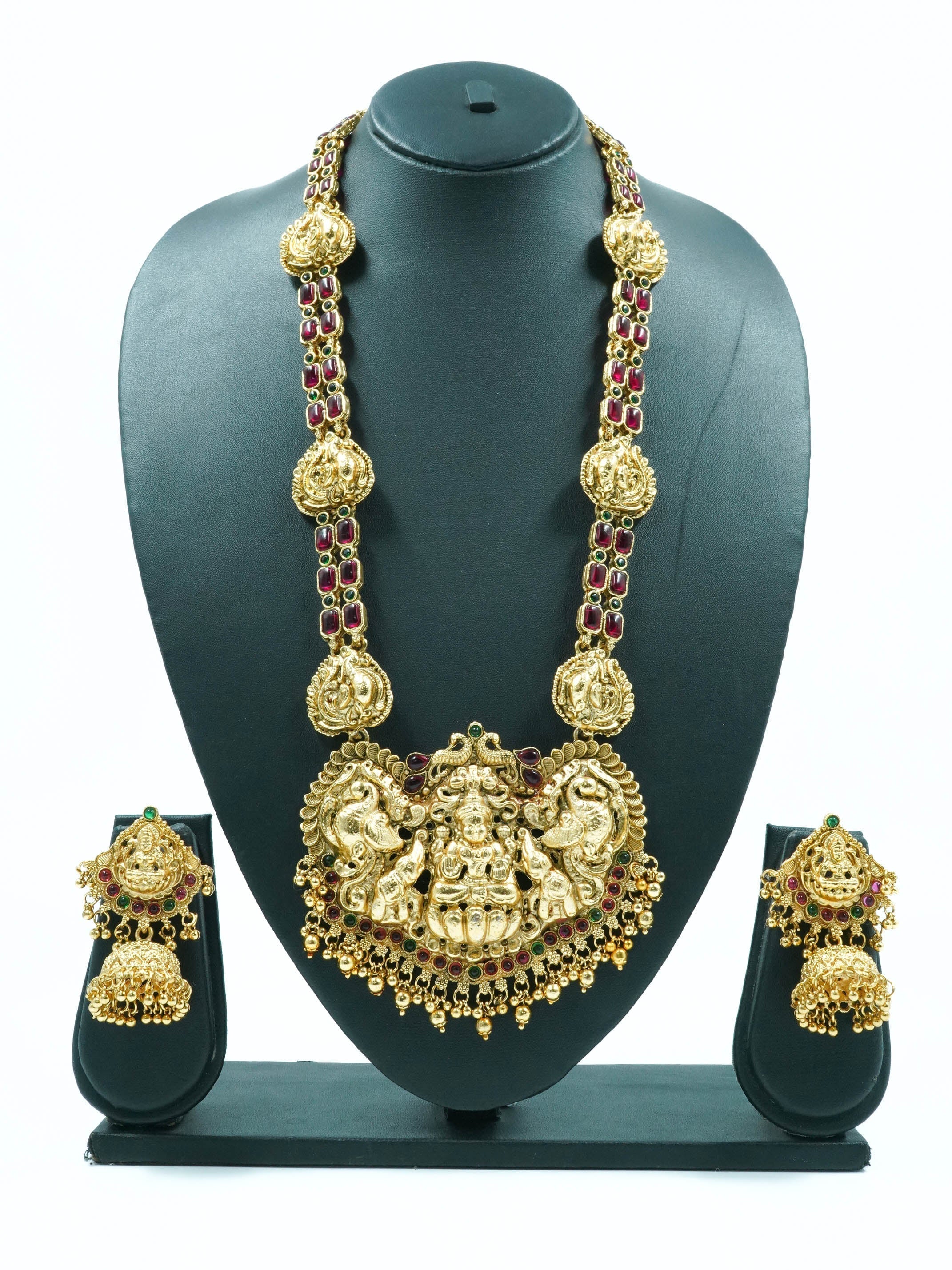 Antique finish Laxmi Long necklace set 12306N-1