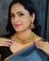 Antique finish short necklace set 12305N