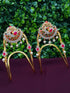 Arm band/Vanki gold finish with fancy stones 7624N-Vanki/Voddiyannam-Stri collection-Large-Griiham