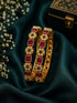 Set of 2 Gold-Plated Antique Bangles