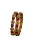 Set of 2 Gold-Plated Antique Bangles