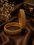 Set of 2 Gold-Plated Antique Bangles