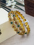 Gold Plated Set of 2 broad bangles