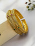 Gold Plated Set of 2 broad bangles