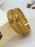 Gold Plated Set of 2 broad bangles