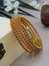 Gold Plated Set of 4 Stone studded bangles