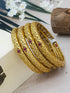 Gold Plated Set of 4 Stone studded bangles
