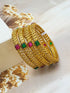 Gold Plated Set of 4 Stone studded bangles