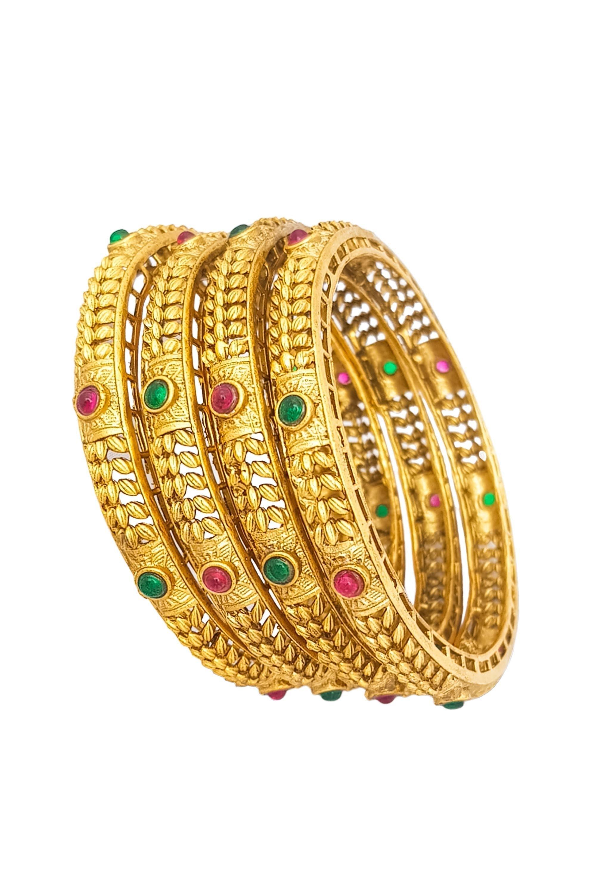 Bangle set of 4 temple collection 18195A - Griiham