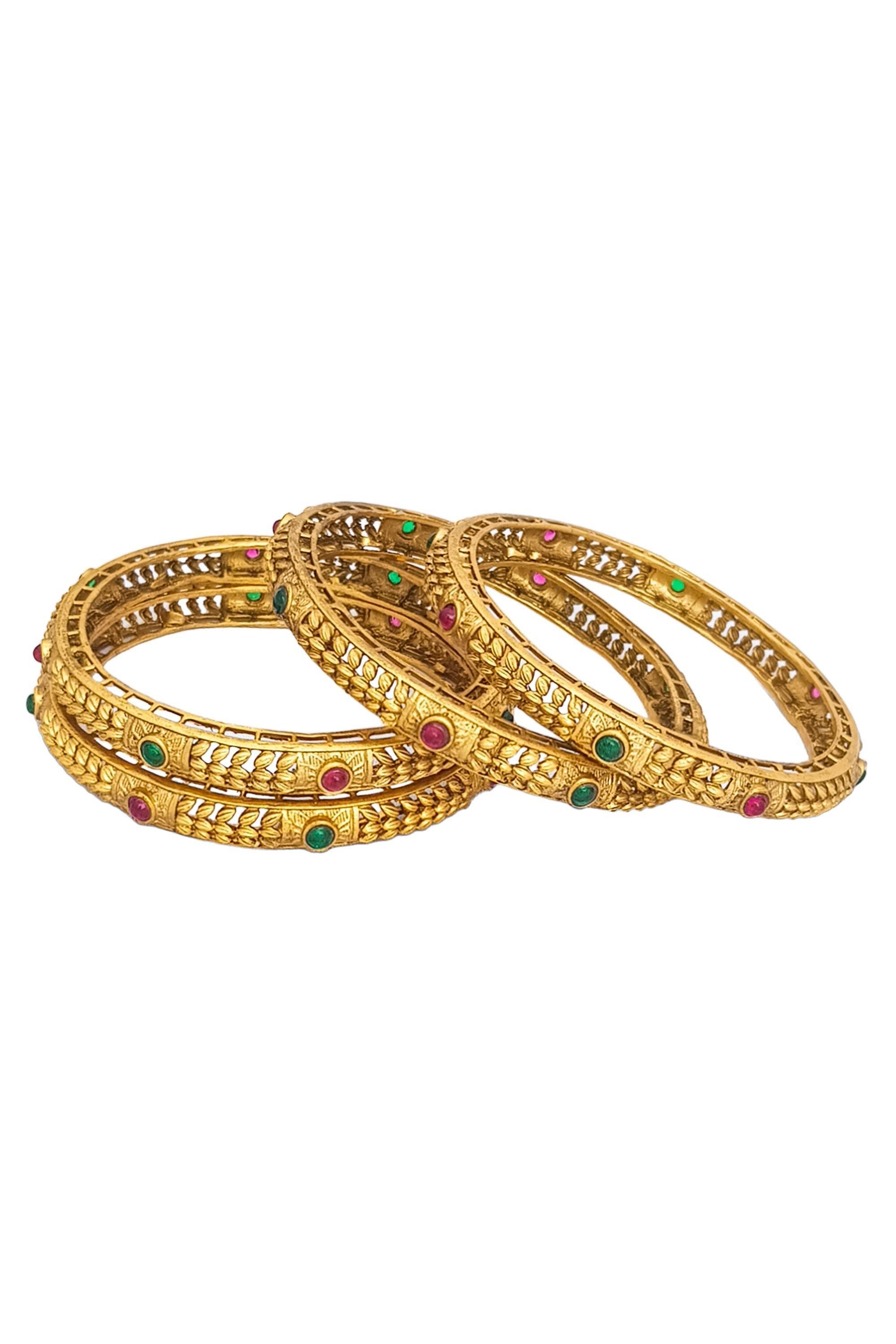 Bangle set of 4 temple collection 18195A - Griiham