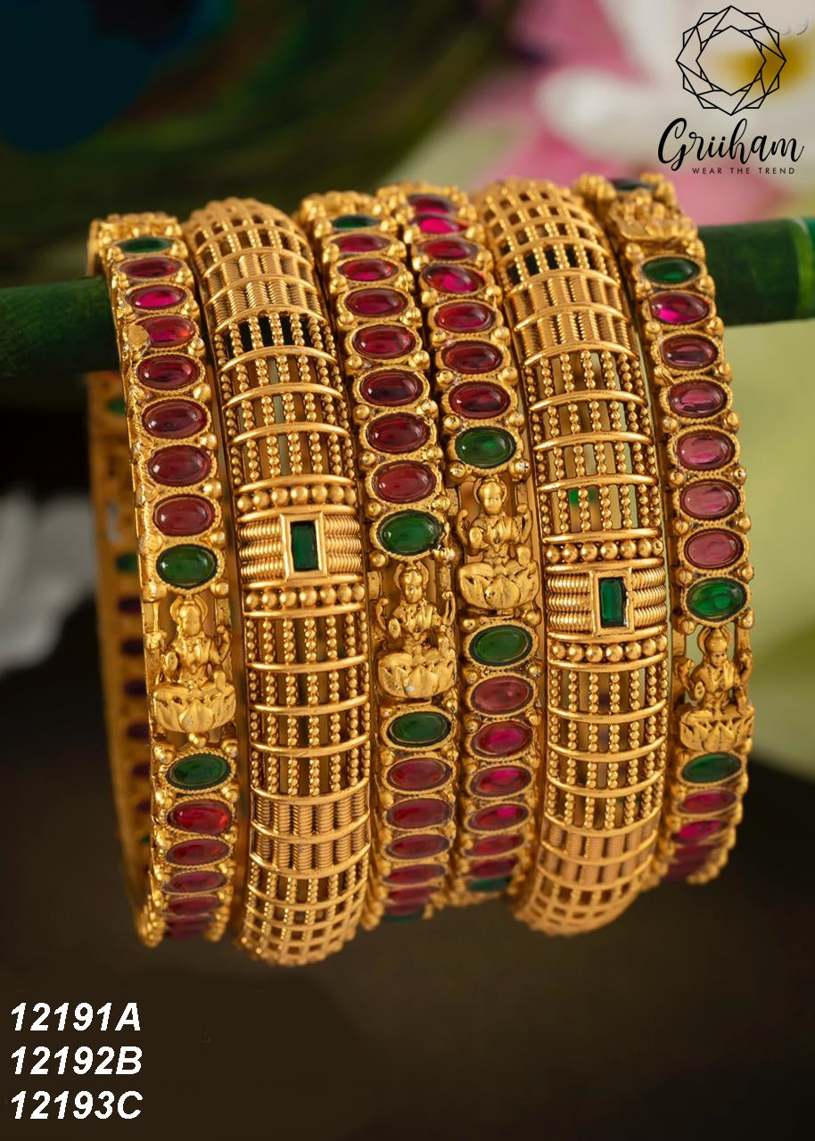 Bangle set of 6 temple collection 12191A