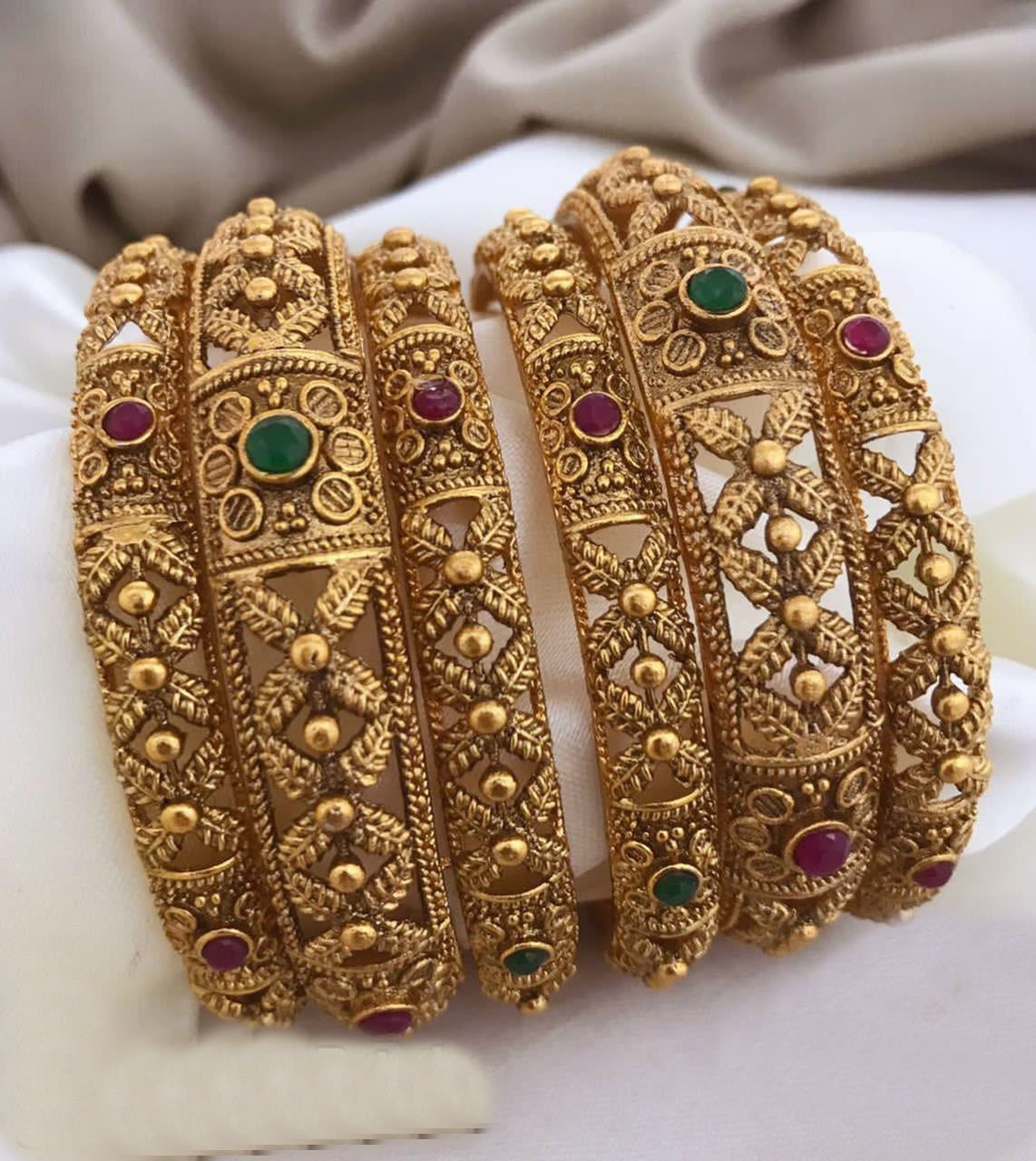Bangle set of 6 temple collection 12844A